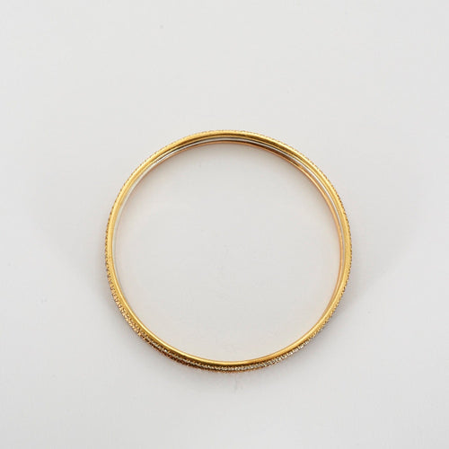 Bracelet Trois bracelets jonc or jaune, blanc et rose avec diamants 58 Facettes DV0671-1