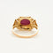 Bague 56 Bague or jaune et platine avec rubis et diamants 58 Facettes DV0013-12-56-3