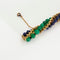Bracelet Bracelet twist en or jaune, chrysoprases et lapis lazuli 58 Facettes DV0673-2