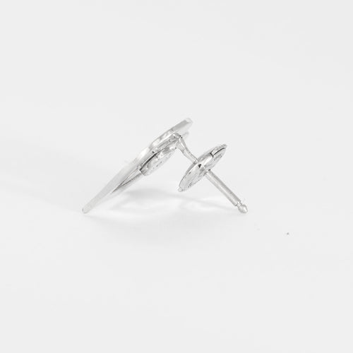 O.J PERRIN - Boucles d'oreilles Coeurs Légende en or gris