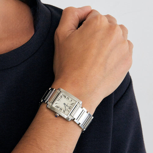 Montre CARTIER - Montre Tank Française acier 58 Facettes DV0370-4