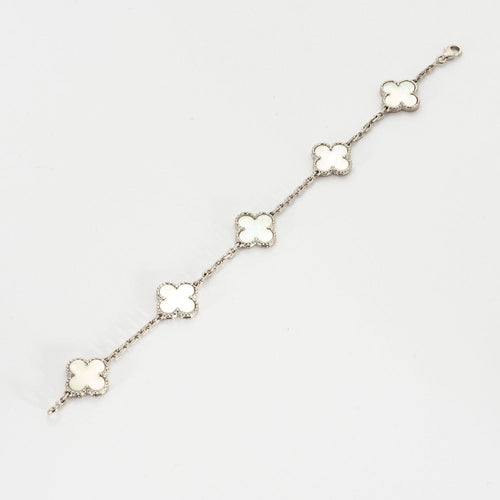 Bracelet VAN CLEEF & ARPELS - Bracelet Alhambra or gris et nacre 58 Facettes DV0672-1