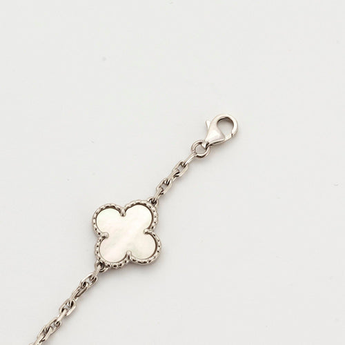 Bracelet VAN CLEEF & ARPELS - Bracelet Alhambra or gris et nacre 58 Facettes DV0672-1