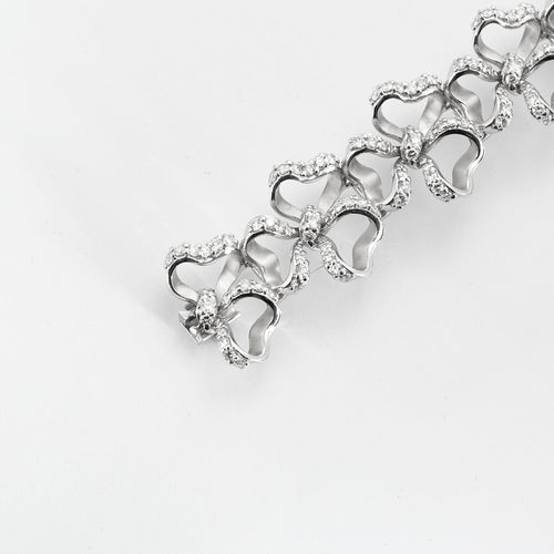 Bracelet Bracelet Nœud en or gris et diamants 58 Facettes DV3795-2