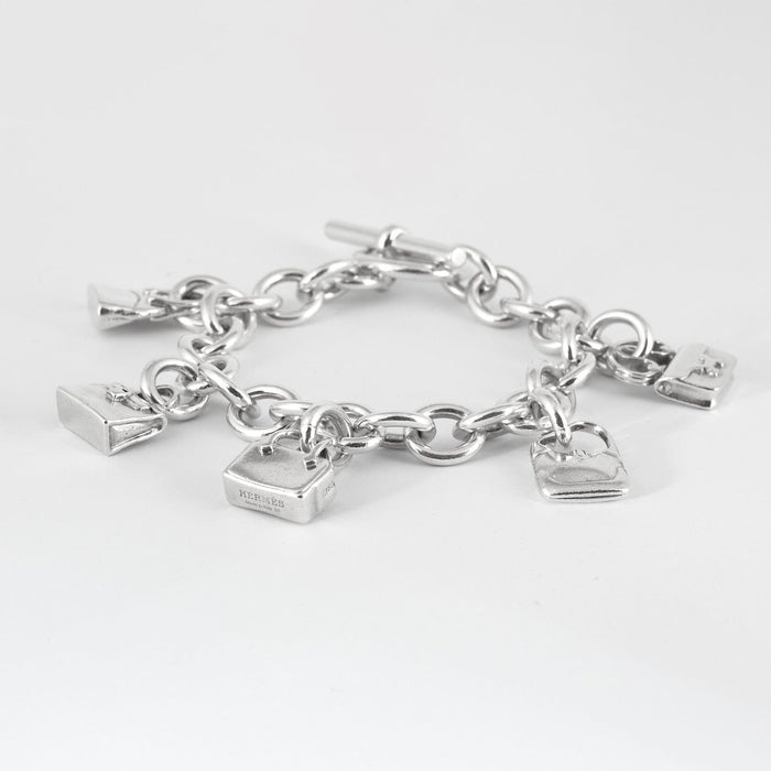 Bracelet HERMES - Bracelet en argent avec charms 58 Facettes DV3795-1