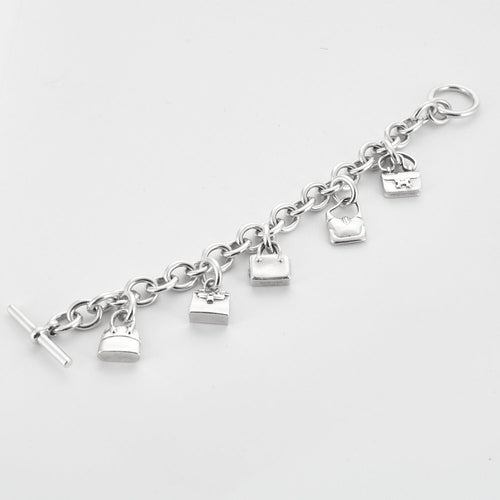 Bracelet HERMES - Bracelet en argent avec charms 58 Facettes DV3795-1