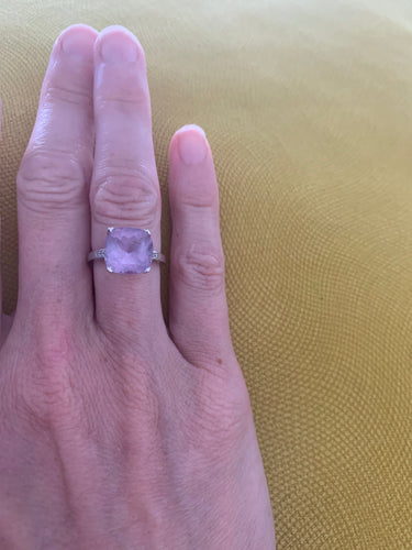 Bague Mauboussin - Bague Petit Visage d'Amour Or gris et améthyste 58 Facettes DV4259-1