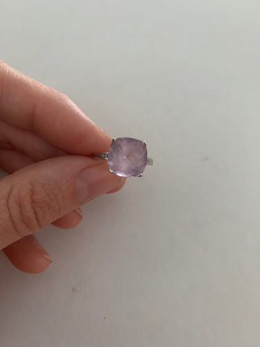 Bague Mauboussin - Bague Petit Visage d'Amour Or gris et améthyste 58 Facettes DV4259-1