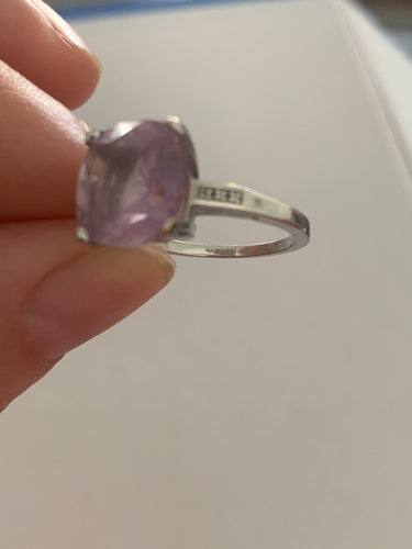 Bague Mauboussin - Bague Petit Visage d'Amour Or gris et améthyste 58 Facettes DV4259-1