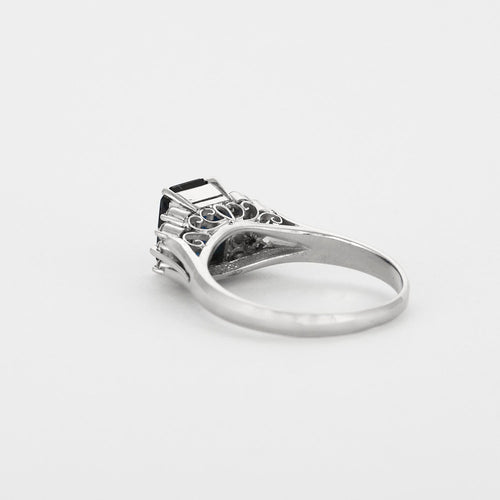 Bague Bague en platine Saphir et diamants 58 Facettes DV3760-1