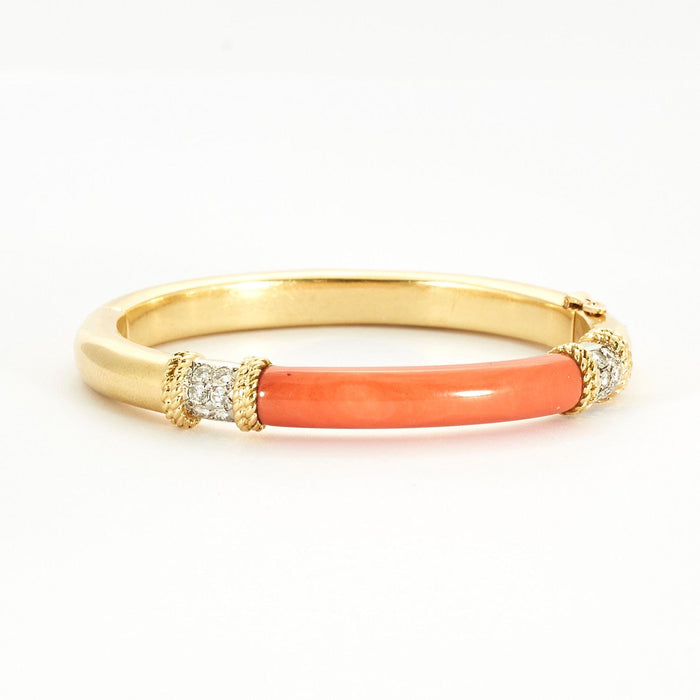Bracelet FRED - Bracelet ISAURE  or jaune corail et diamants 58 Facettes DV0668-1