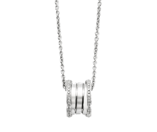 Collier BULGARI - Collier B ZER0 or gris et diamants 58 Facettes DV0232-2