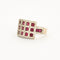 Bague 53 Bague en or gris rubis et diamants 58 Facettes DV4101-2