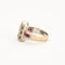 Bague 53 Bague en or gris rubis et diamants 58 Facettes DV4101-2