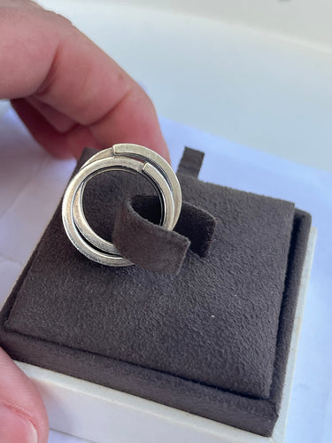 Bague DINH VAN - Bague Duo Spirale Or gris Diamants 58 Facettes DV4352-1