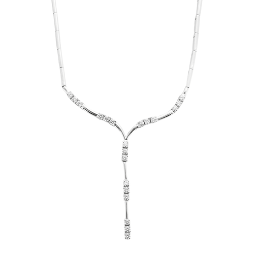 Collier Collier en or gris et diamants 58 Facettes DV4246-1