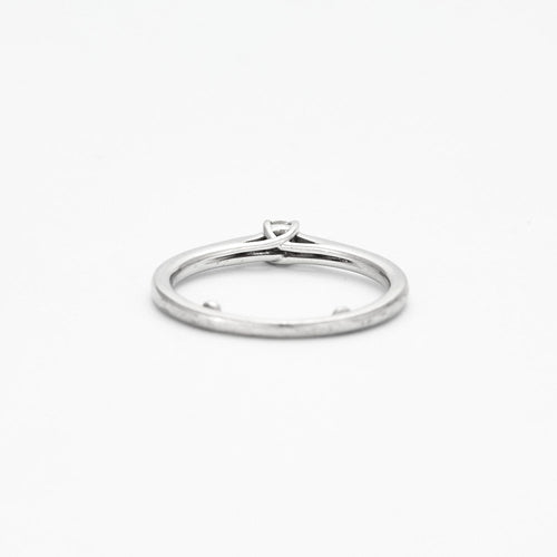 Bague 48 Bague en or gris avec diamants 58 Facettes DV4236-1