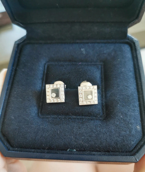 CHOPARD - Earrings Happy Diamonds white gold and diamonds