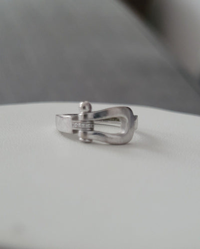 Bague 49 FRED - Bague Force 10 or gris et diamants 58 Facettes DV4430-1