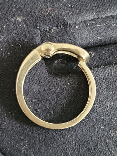 Bague 49 FRED - Bague Force 10 or gris et diamants 58 Facettes DV4430-1