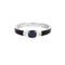 Bague 53 Bague en or gris avec saphir et diamants 58 Facettes DV4307-2