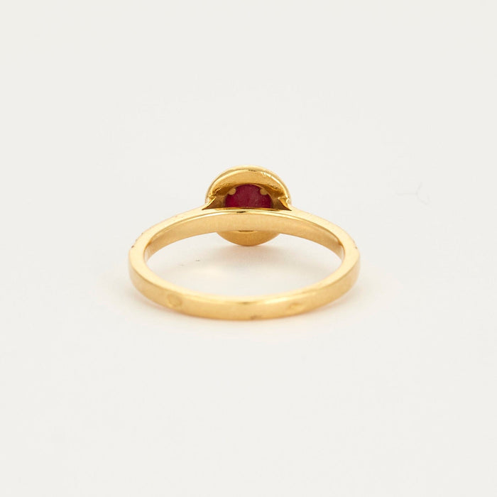 Bague 47 GEMMYO - Bague or jaune avec rubis et diamants 58 Facettes DV4476-1