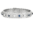 Bracelet Bracelet or gris diamants et saphirs 58 Facettes DV4200-1