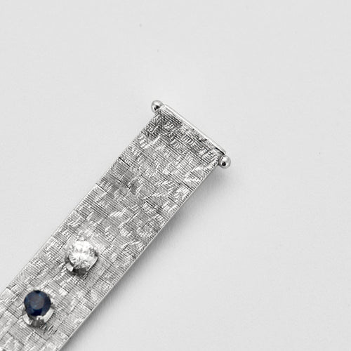 Bracelet Bracelet or gris diamants et saphirs 58 Facettes DV4200-1