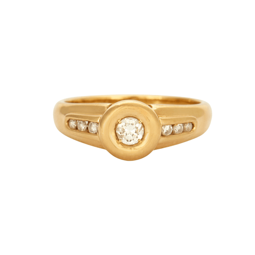 Bague 53 Bague en or jaune et diamants 58 Facettes DV4234-4