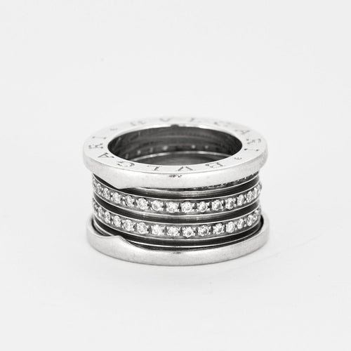 Bague 49 BULGARI -  Bague B zero or gris et diamants 58 Facettes DV2731-2