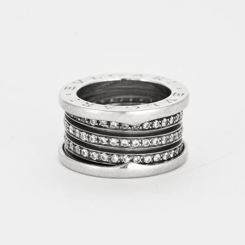 Bague 49 BULGARI -  Bague B zero or gris et diamants 58 Facettes DV2731-2