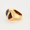 Bague 52 Bague moderniste or jaune améthystes et tourmalines roses 58 Facettes DV0397-6