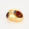 Bague 52 Bague moderniste or jaune améthystes et tourmalines roses 58 Facettes DV0397-6