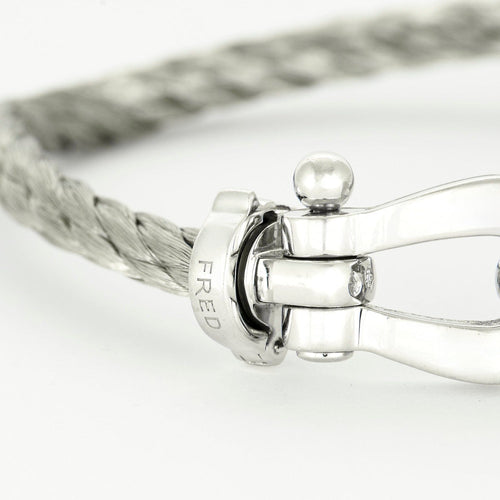 Bracelet 15/16cm FRED -  Bracelet Force 10 or gris et acier 58 Facettes DV2731-4