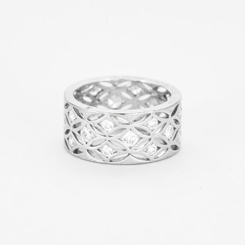 Bague 49 DE BEERS - Bague Radiance en or gris et diamants 58 Facettes DV2731-3