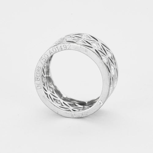 Bague 49 DE BEERS - Bague Radiance en or gris et diamants 58 Facettes DV2731-3