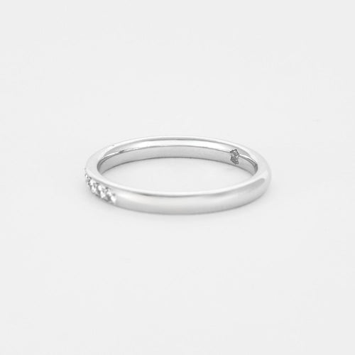 Bague 51 Demie Alliance en or gris et diamants 58 Facettes DV4300-1