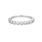Bague 48 Demie alliance en or gris et diamants 58 Facettes DV0684-1