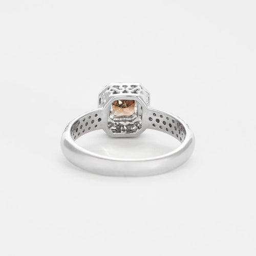 Bague 53 Bague or gris diamant brun et diamants 58 Facettes DV0686-1