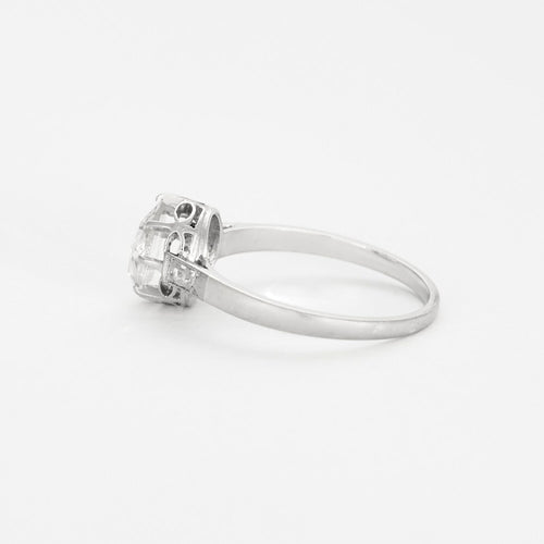 Bague 54 Bague en or gris et diamant taillé en rose 58 Facettes DV0687-2