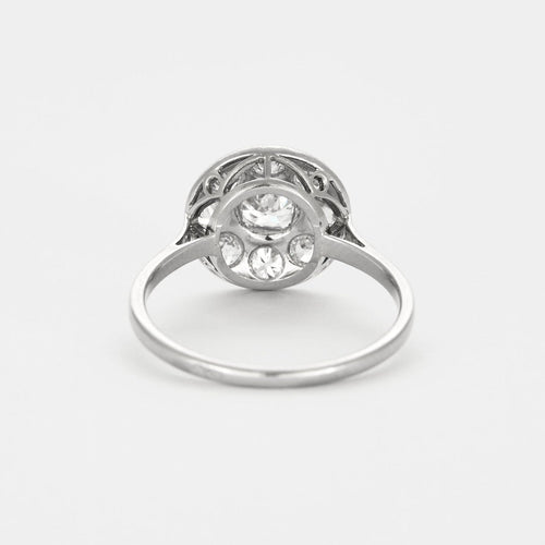 Bague 55 Bague platine, or gris et diamants 58 Facettes DV0687-1