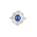 Bague 54 Bague en or gris tanzanite et diamants 58 Facettes DV0688-1