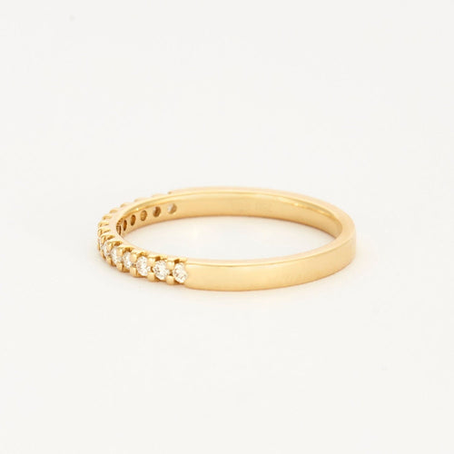 Bague 49 Demie alliance en or jaune et diamants 58 Facettes DV0690-1