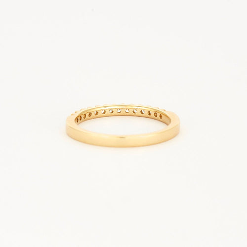 Bague 49 Demie alliance en or jaune et diamants 58 Facettes DV0690-1