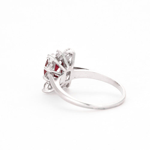 Bague 51 Bague or gris rubis et diamants 58 Facettes DV0694-1