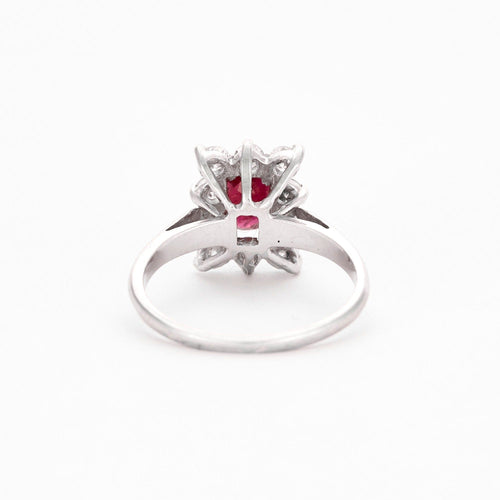 Bague 51 Bague or gris rubis et diamants 58 Facettes DV0694-1