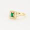 Bague 55 Bague en or jaune, émeraude et diamants 58 Facettes DV4426-1