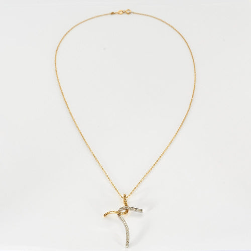 Collier Portosette Gioielli, Camogl -  Collier or jaune et gris diamants 58 Facettes DV0685-1