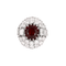 Bague 55 Bague en or gris rubis et diamants 58 Facettes DV0385-5