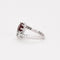 Bague 51 Bague Toi et Moi or gris diamants et rubis 58 Facettes DV0385-6